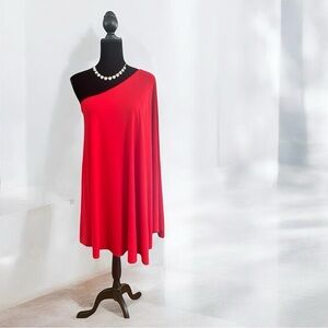 VENUS Red One-Shoulder Dress